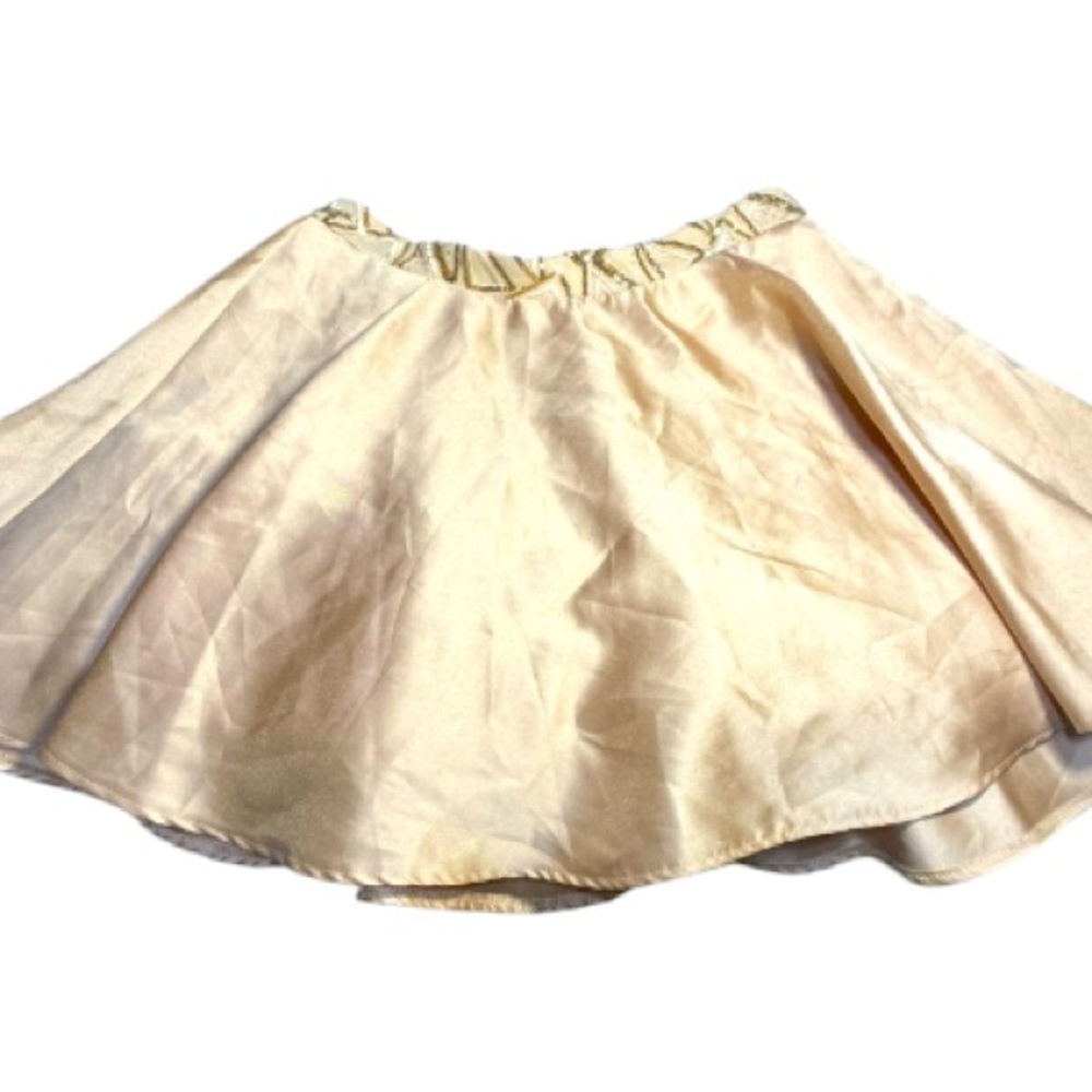 TLC’s Say Yes to the Dress Voluminous Formal Mini Skirt Gold Sequin Waist Tulle